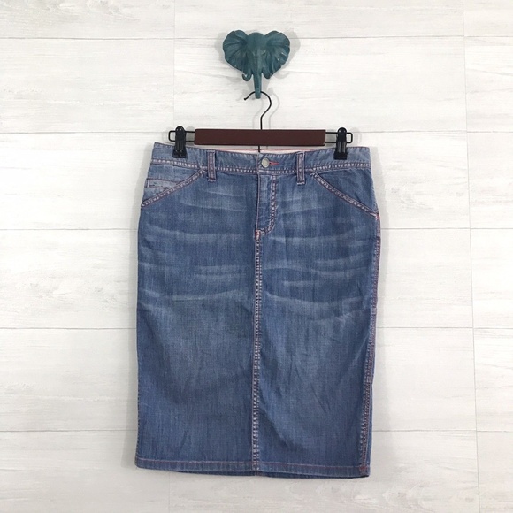 Armani Exchange Dresses & Skirts - Armani Exchange Light Wash Denim Pencil Skirt
